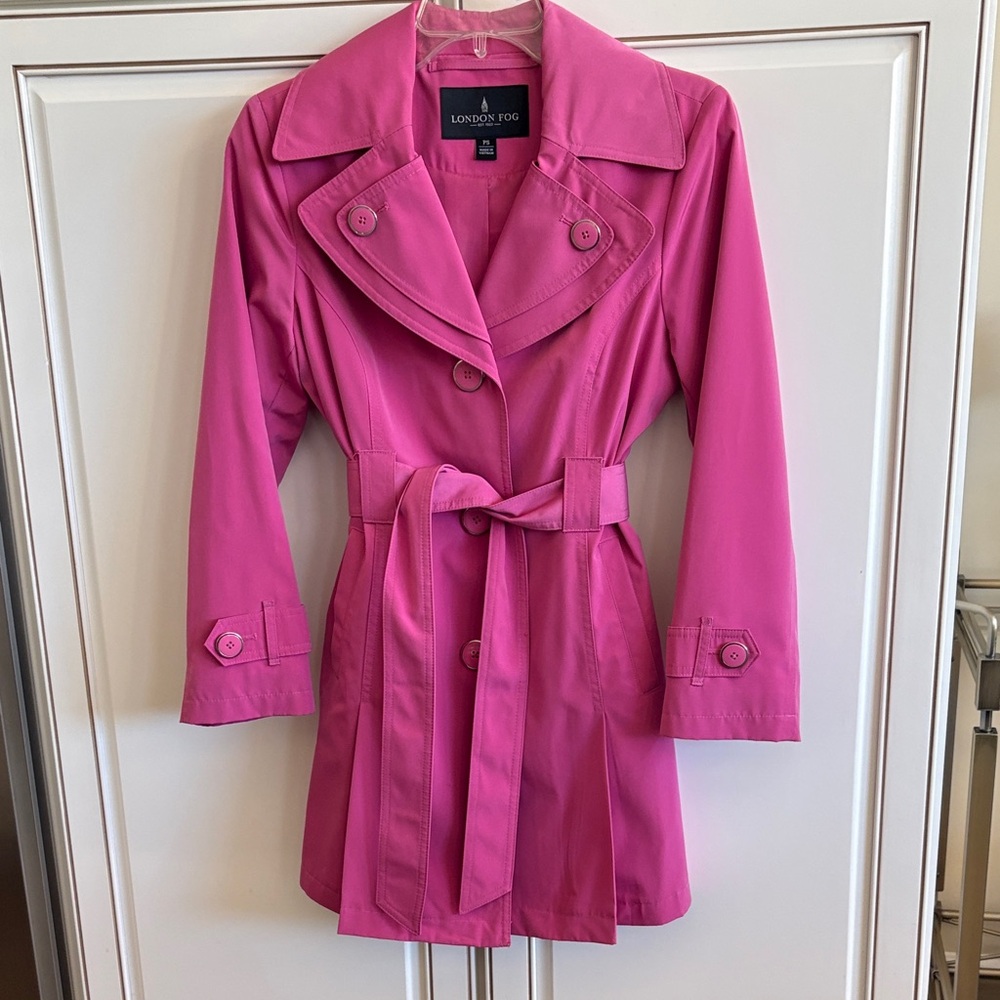 London Fog Fuchsia Trench Coat